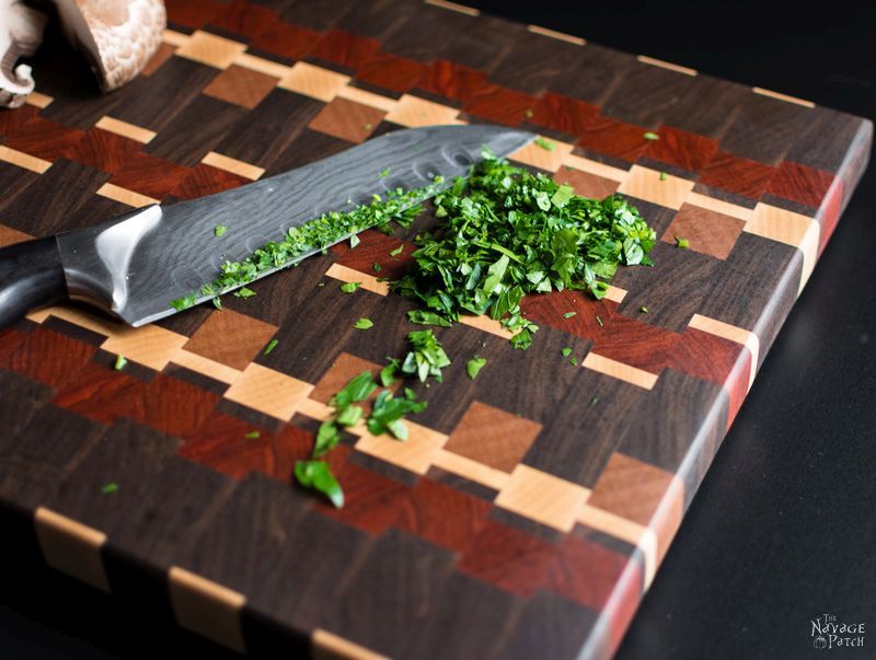 End-Grain Cutting Board Tutorial and Plans | How to make a cutting board that will last for years | Free plans for a DIY end grain cutting board | Handmade cutting board | DIY cutting board with food safe varnish | How to make an end grain cutting board | #TheNavagePatch #DIY #freeplans #Tutorial #Handmade #Endgrain #Cuttingboard #exoticwood #Woodworking | TheNavagePatch.com