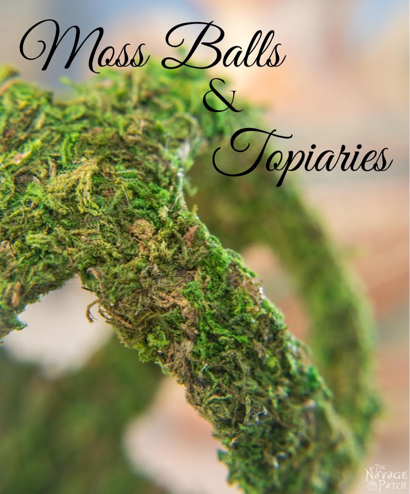 DIY Moss Balls and Topiaries | DIY moss topiary and faux moss balls | How to make a topiary the easy way | DIY French Country style home decor | How to make a moss ball | Upcycled spring decoration | #TheNavagePatch #Upcycled #DIY #crafts #FrenchCountry #Farmhouse #Springdecor | TheNavagePatch.com