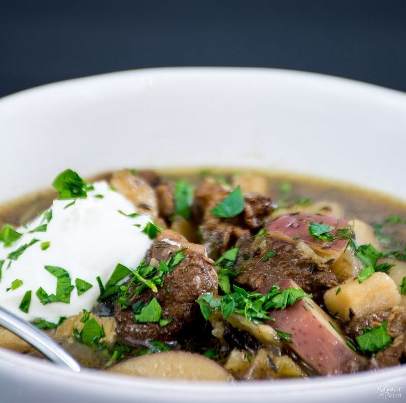 Beef Stew with Parsnips & Dried Mushrooms | TheNavagePatch.com