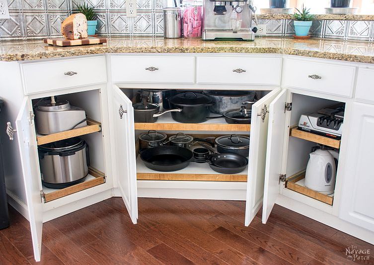 Pots and Pans Kitchen Cabinet Organizer Pull-Out Shelves