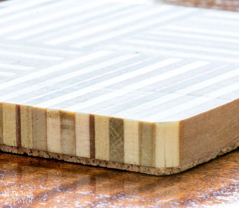 Birch Plywood Coasters Tutorial | DIY Birch Plywood Coasters | Woodworking & DIY | Free plans | Handmade plywood coasters | Wipe-on poly | How to make end-grain wooden coasters | Summer crafts | Cheap & easy DIY | #Tutorial for #Handmade #Endgrain #coasters using #plywood | #Woodworking & #DIY with #freeplans | TheNavagePatch.com