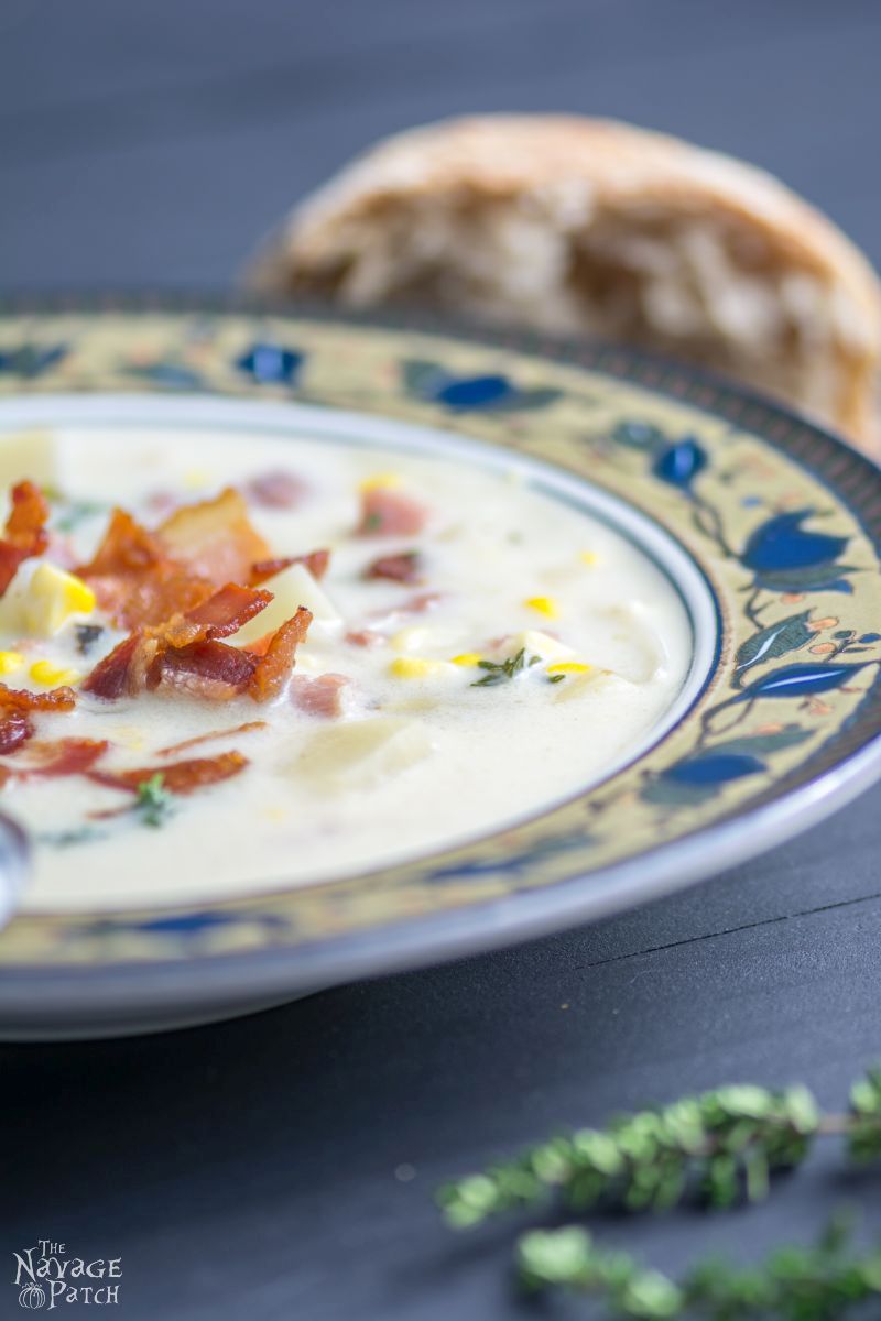 Hambone Corn Chowder | TheNavagePatch.com