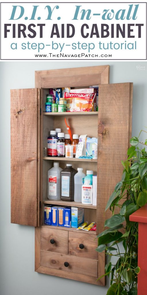 Space Hacker: DiY In-Wall First Aid Cabinet | A step-by-step in-wall built-in tutorial | Diy first-aid cabinet | Cabinetry and woodworking | Easy diy furniture on budget | Home decor and organization | #organization made easy with #diy #builtin #cabinet | TheNavagePatch.com