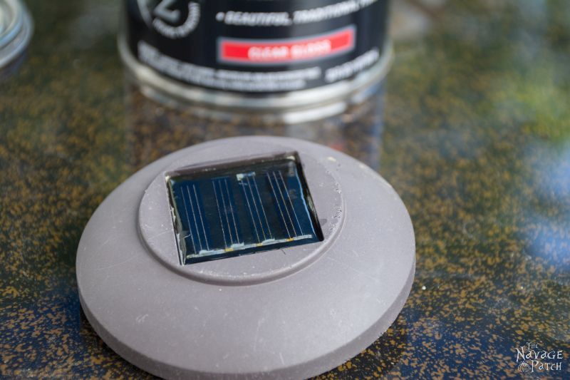 clear solar panel after having lacquer applied to it