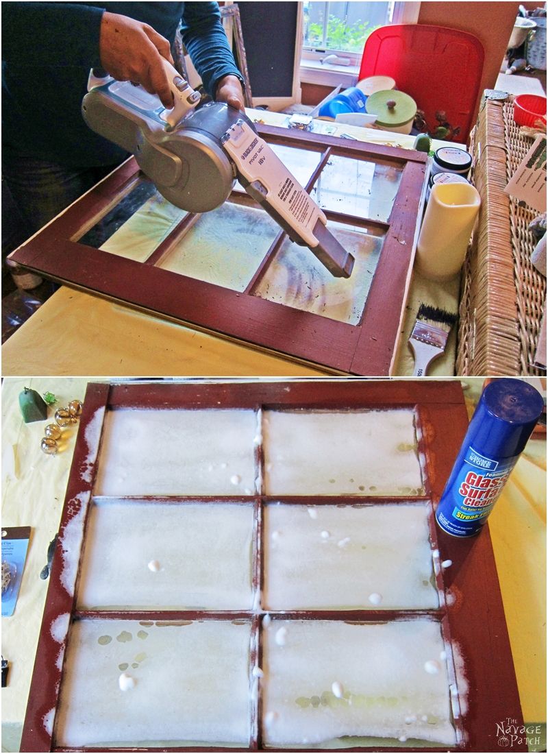 Old Window Makeover With Crackled Paint Finish | How to apply crackle paint | DIY chalk paint recipe | How to paint a window | How to test for lead | Lead paint test | Turning an old window to picture frame | #TheNavagePatch #crackledpaint #DIYchalkpaint #howto #paintedfurniture #upcycled #repurposed #easydiy #cracklepaint #chippedpaint #patina #homedecor #shabbychic | TheNavagePatch.com