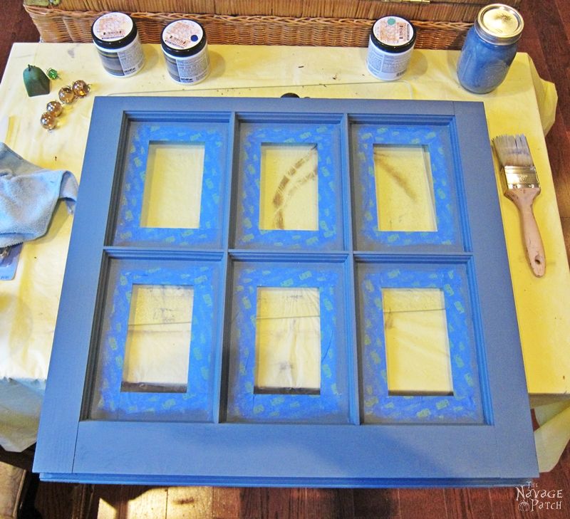 Old Window Makeover With Crackled Paint Finish | How to apply crackle paint | DIY chalk paint recipe | How to paint a window | How to test for lead | Lead paint test | Turning an old window to picture frame | #TheNavagePatch #crackledpaint #DIYchalkpaint #howto #paintedfurniture #upcycled #repurposed #easydiy #cracklepaint #chippedpaint #patina #homedecor #shabbychic | TheNavagePatch.com