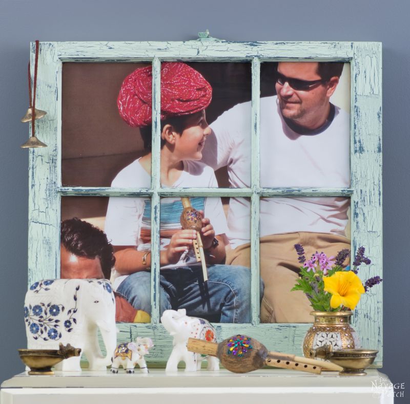 Old Window Makeover With Crackled Paint Finish | How to apply crackle paint | DIY chalk paint recipe | How to paint a window | How to test for lead | Lead paint test | Turning an old window to picture frame | #TheNavagePatch #crackledpaint #DIYchalkpaint #howto #paintedfurniture #upcycled #repurposed #easydiy #cracklepaint #chippedpaint #patina #homedecor #shabbychic | TheNavagePatch.com