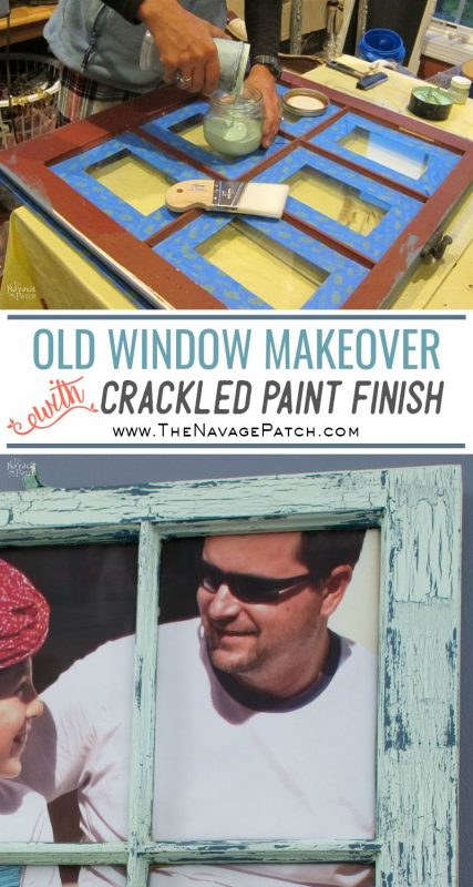 Old Window Makeover With Crackled Paint Finish | How to apply crackle paint | DIY chalk paint recipe | How to paint a window | How to test for lead | Lead paint test | Turning an old window to picture frame | #TheNavagePatch #crackledpaint #DIYchalkpaint #howto #paintedfurniture #upcycled #repurposed #easydiy #cracklepaint #chippedpaint #patina #homedecor #shabbychic | TheNavagePatch.com