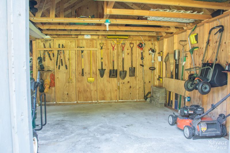 Garden Shed Organization | Creating a Rodent Proof Shed | Simpe and Easy #garden #shed #organization and #cleaning | TheNavagePatch.com