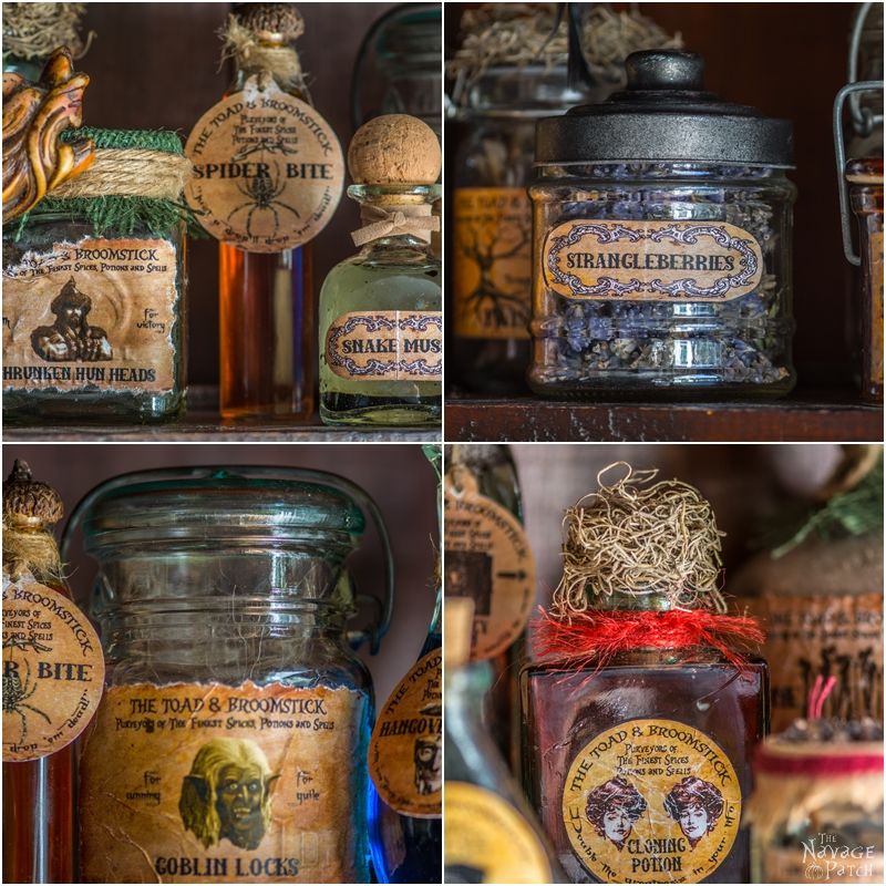 Magic Potion Bottles for Halloween from a Vintage Spice Rack