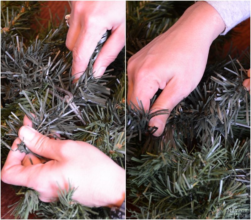 woman adjusting branches