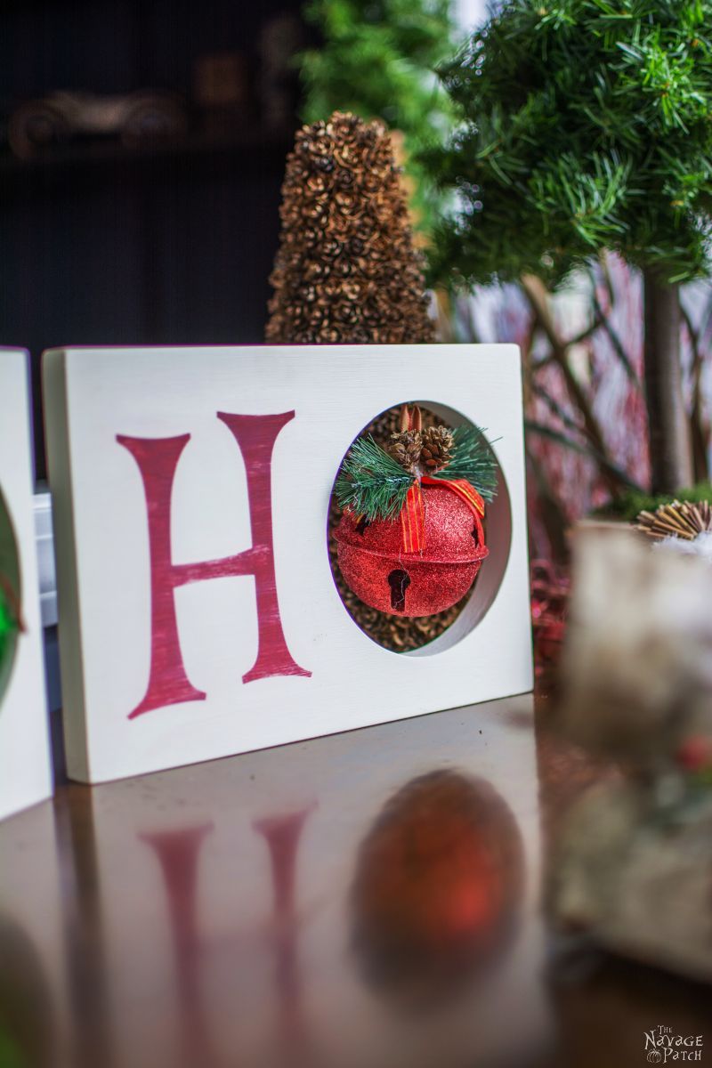 HO HO HO DIY Christmas decor | Dollar Store DIY | Upcycled Christmas decoration | DIY chalk paint | How to stencil | #TheNavagePatch #DIY #Stencil #Cricut #Christmas #Holidaydecor #DIYChristmas #Christmascrafts #easydiy #Silhouette #DIYHomedecor #Holidays #DollarStore #DollarTree | TheNavagePatch.com