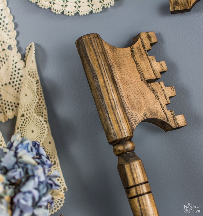 Rustic Wooden Keys Inspired by Pottery Barn | Pottery Barn Knockoff | DIY Wooden Keys Wall Art | How to Make Rustic Wooden Keys | Simple Woodworking and Crafts | Farmhouse Style Home Decor | Easy and Budget Crafts | TheNavagePatch.com