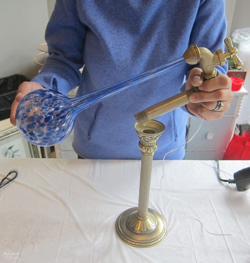 nearly-completed waterdrop solar light