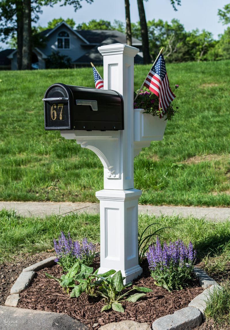 Mailbox Makeover| DIY mailbox and post installation | How install a mailbox | How to increase curb appeal in a budget | How to remove your old mailbox | How to create a mailbox garden | DIY mailbox landscape | Budget friendly Before & After | TheNavagePatch.com