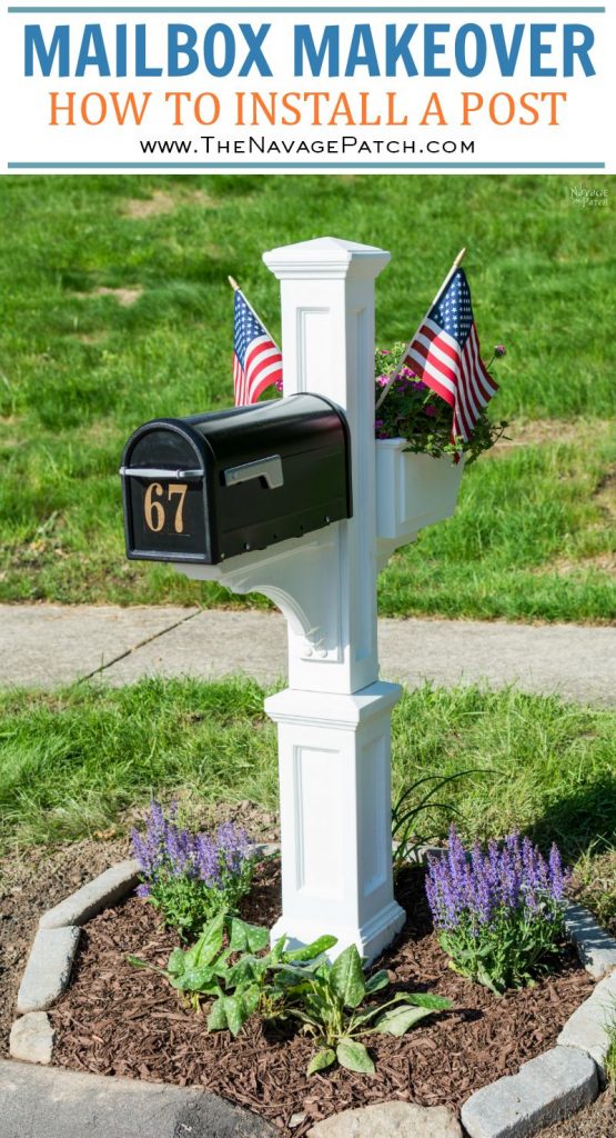 Mailbox Makeover | DIY mailbox and post installation | How to install a mailbox | How to increase curb appeal in a budget | How to remove your old mailbox | DIY mailbox landscape | #TheNavagePatch #curbappeal #DIY #tutorial #HowTo #mailbox #garden #landscaping | TheNavagePatch.com