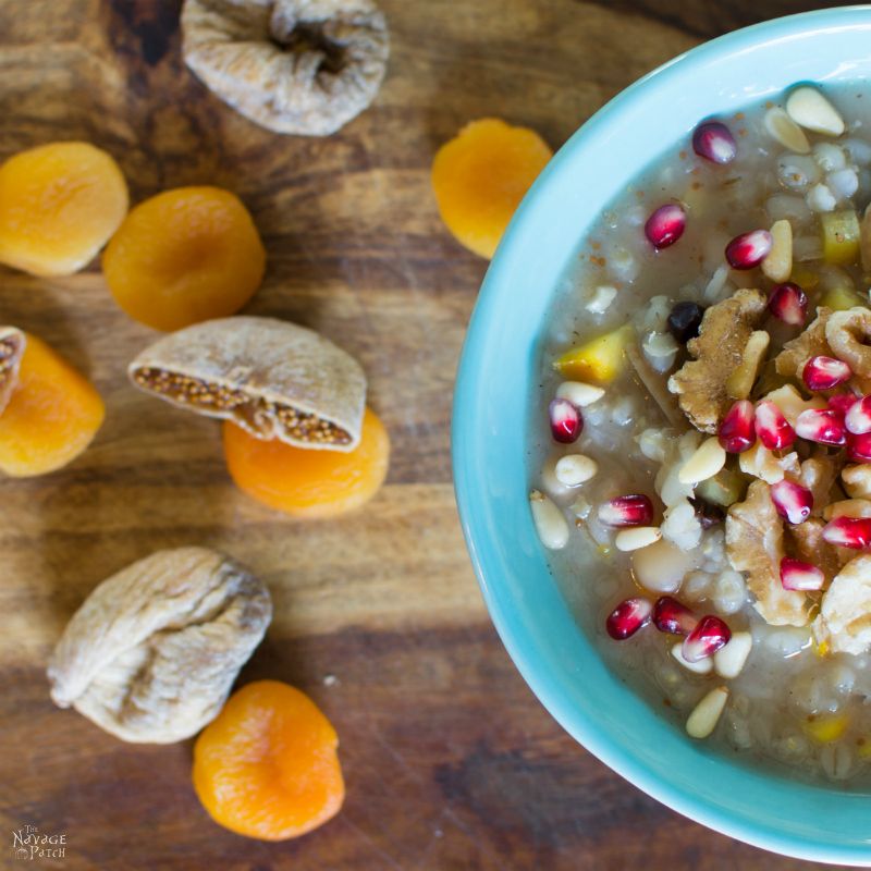 Ashure Noah's Pudding | Aşure | The Oldest Dessert in the World | Turkish Dessert | Porridge | Congee | Vegan Dessert | Grains | Dried Fruit | Nuts | Dessert Recipe | Sweet | TheNavagePatch.com