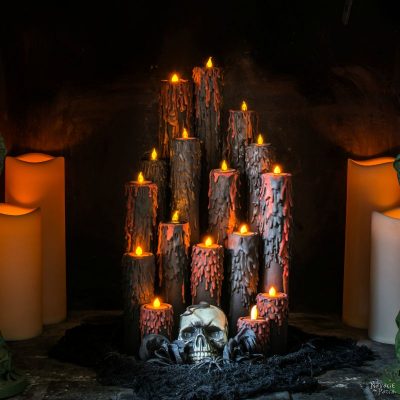 Halloween Blood Candles | DIY Halloween prop | How to make Halloween candles | Upcycled cardboard tubes | Upcycled and Repurposed Halloween decor | #TheNavagePatch #Upcycle #Repurposed #halloweendecorations #halloween #easydiy #DIY #halloweenparty #halloweencrafts #HarryPotter | TheNavagePatch.com