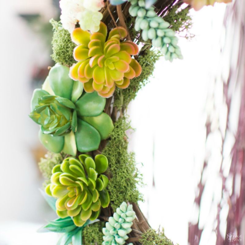 Faux Succulent Wreath (A Dollar Store DIY)