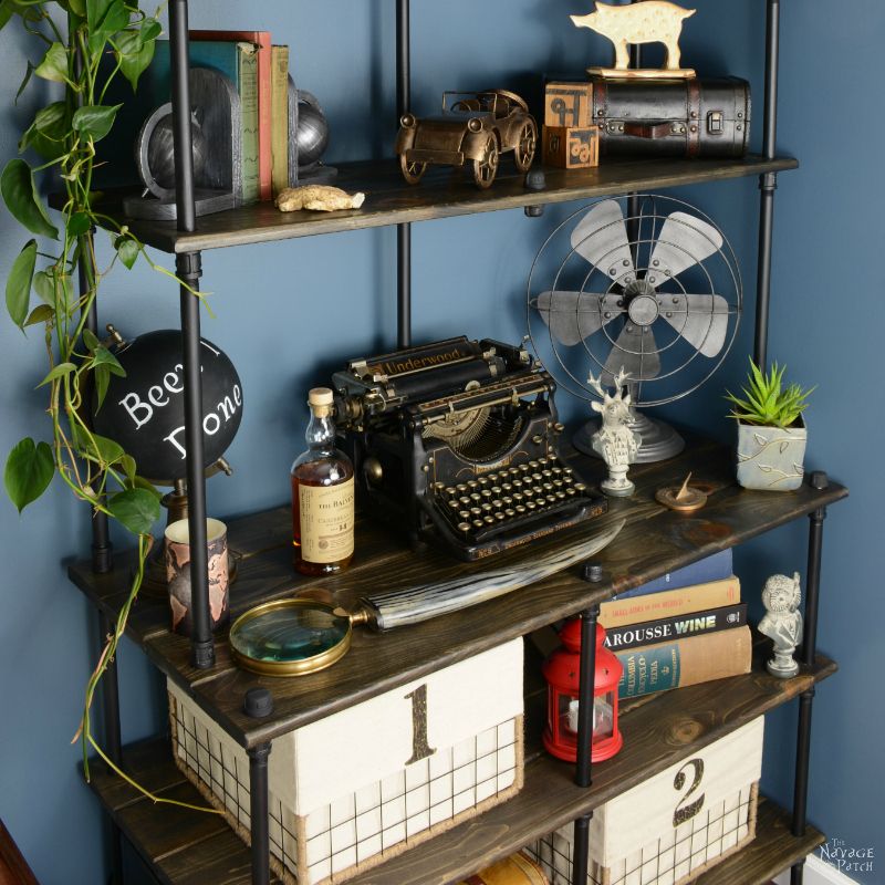 Of Pipe and Pine: DIY Industrial Bookcase