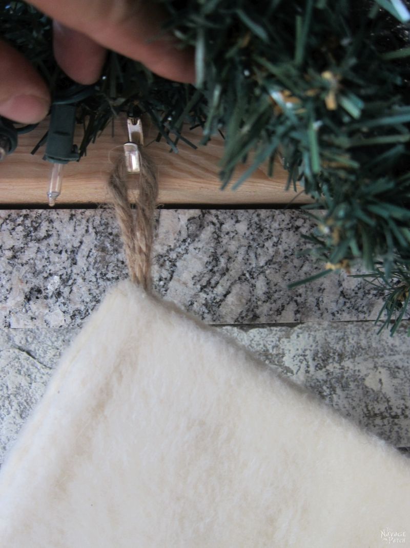 How to Decorate a Narrow Stone Mantel in 5 Minutes | Beautiful and Practical DIY Christmas Mantel Decoration | Easy DIY Holiday Decoration| How to Prepare A Christmas Garland The Easy Way | 5 minute Mantel Decoration | #TheNavagePatch #DIY #easydiy #10minute-DIY #Christmas #ChristmasDecor #Christmascrafts #holidaydecor #garland | TheNavagePatch.com