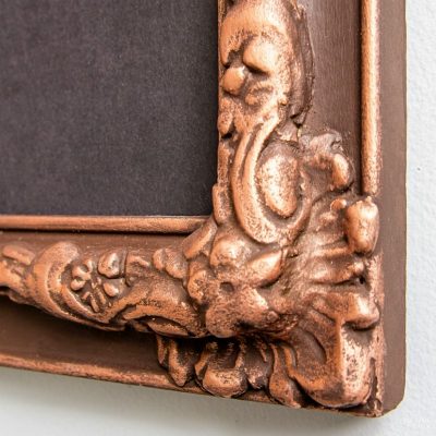 Ornate Frame Makeover | DIY home decor | Before & After | How to apply metallic wax | How to paint a picture frame | TheNavagePatch.com