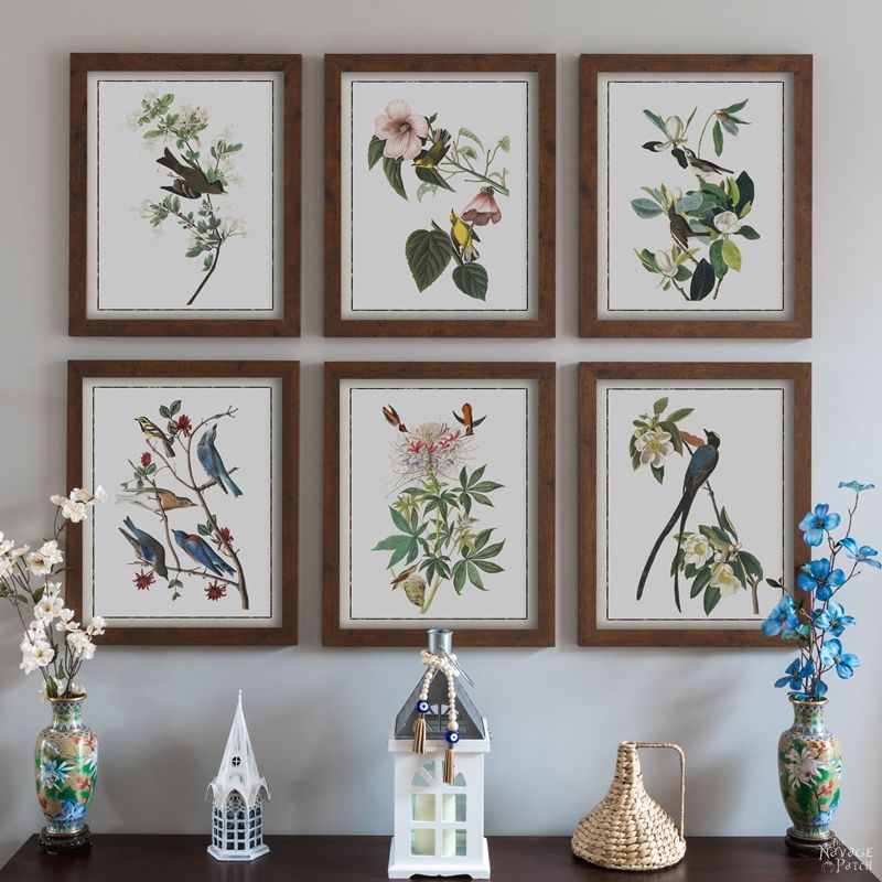 How to Easily Create a Gallery Wall and Free Botanical Printables