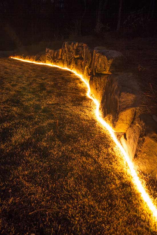 rope lights used in landscaping