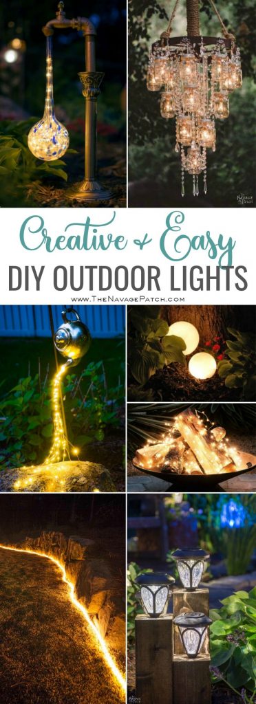 Creative and easy DIY outdoor lighting pin image