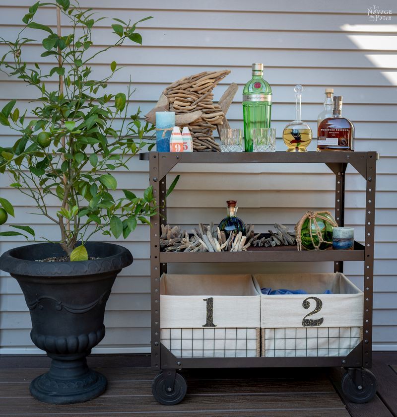 Industrial utility cart makeover | Upcycled industrial cart | How to easily clean rusty and grimy nuts and bolts | The best paint stripper | The safest paint stripper | How to remove paint from old furniture | How to easily strip paint | DIY industrial console cart | Upcycled vintage cart console | #TheNavagePatch #DIY #Industrial #industrialfurniture #DIYfurniture #coastal #farmhousedecor #furnituremakeover #paintedfurniture #farmhousestyle #upcycled #repurposed | TheNavagePatch.com