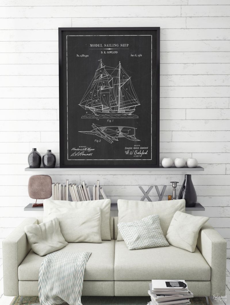 Free Printable Nautical Wall Art | Vintage Nautical Patent Art Free Printables| Free Vintage Blueprints and patent drawings | Free DIY gift | Free Vintage Sailing Ship Patent Posters | Free Vintage Sailing Ship Blueprint and Diagrams | Free Ready-to-print Gallery Wall for Nautical Art Lovers | #TheNavagePatch #FreePrintable #wallart #Coastaldecor #Nauticaldecor #PatentArt #VintagePrintable #Blueprint #FreeArt #GalleryWall #Nautical #Coastal | TheNavagePatch.com