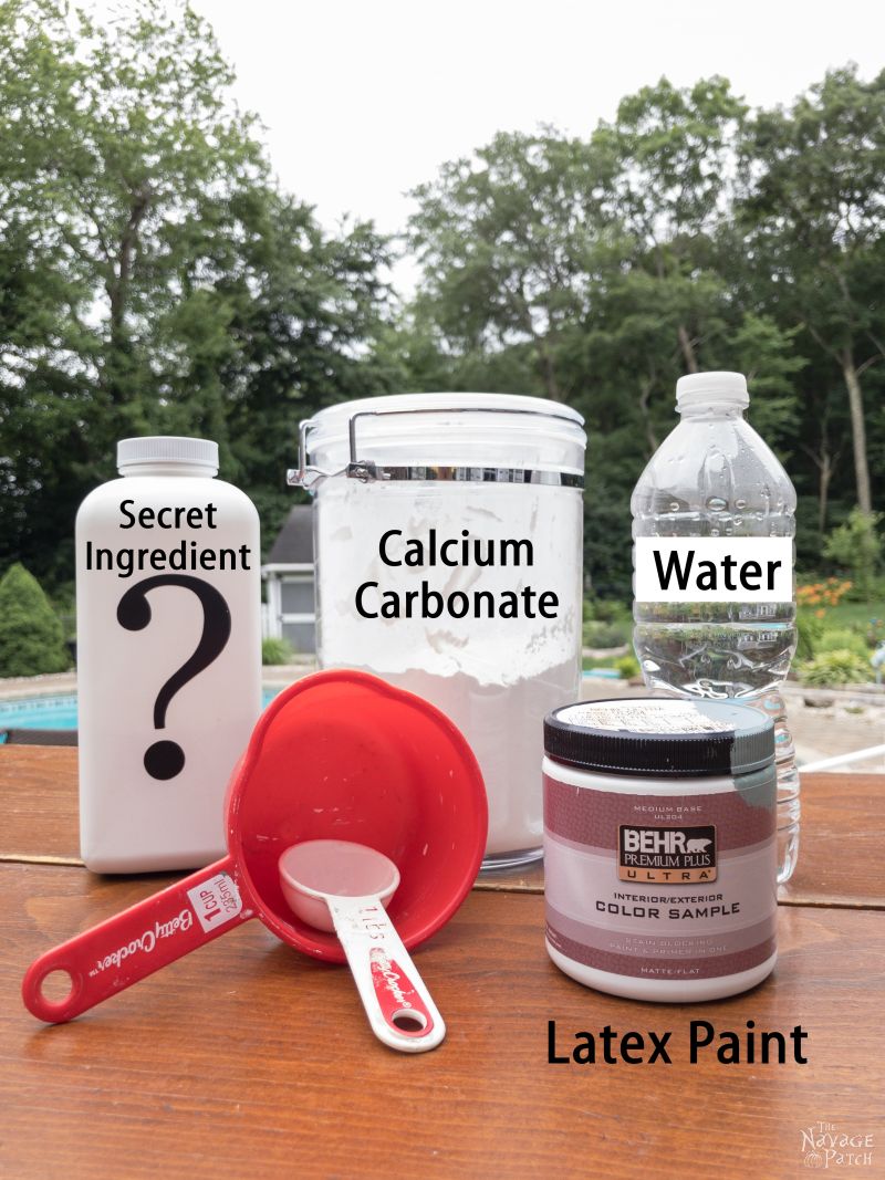 collection of ingredients for the best diy chalk paint recipe