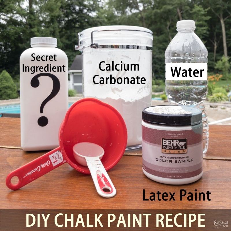 Homemade Chalk Paint Recipe | The best chalk paint recipe | Best DIY chalk paint recipe | How to make chalk paint | DIY Chalk paint recipe for paint sprayers | #TheNavagePatch #DIY #easydiy #Chalkpaint #DIYchalkpaint #homemade #paintedfurniture #paint #paintsprayer #furnituremakeovers | TheNavagePatch.com