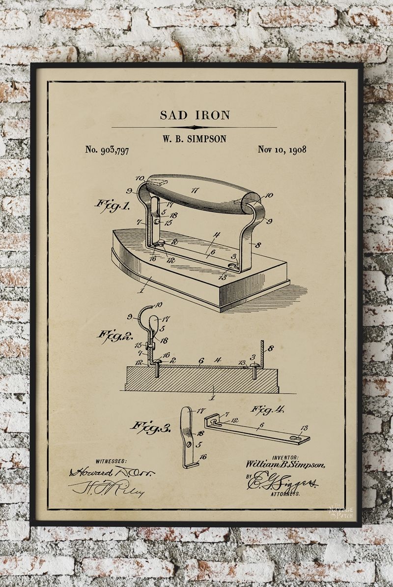 Laundry Room Vintage Patent Prints | Free Vintage Blueprints and patent drawings | Free Laundry Room Wall Art | Free Vintage Laundry Patent Posters | Free Vintage Blueprint and Diagrams | #TheNavagePatch #FreePrintable #Laundry #PatentArt #VintagePrintable #Blueprint #FreeArt #Oversize #WallArt #GalleryWall | Engineering print | DIY Industrial Style Home Decor | TheNavagePatch.com