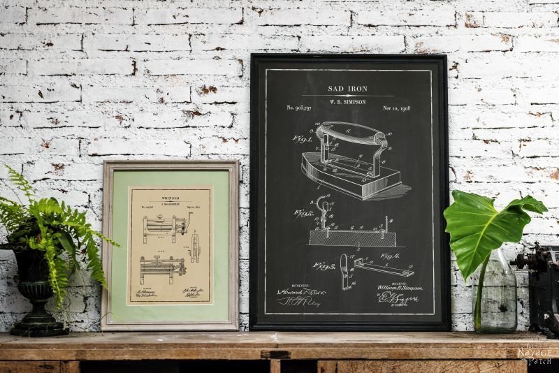 Laundry Room Vintage Patent Prints | Free Vintage Blueprints and patent drawings | Free Laundry Room Wall Art | Free Vintage Laundry Patent Posters | Free Vintage Blueprint and Diagrams | #TheNavagePatch #FreePrintable #Laundry #PatentArt #VintagePrintable #Blueprint #FreeArt #Oversize #WallArt #GalleryWall | Engineering print | DIY Industrial Style Home Decor | TheNavagePatch.com