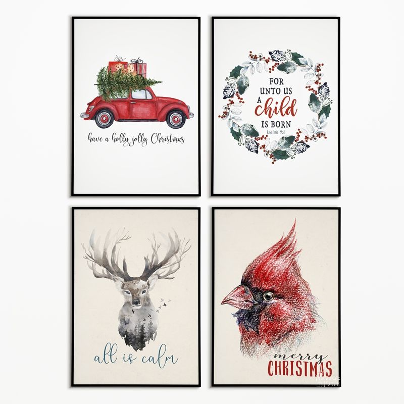 Free Watercolor Christmas Printables (20+ BEAUTIFUL Holiday Prints)