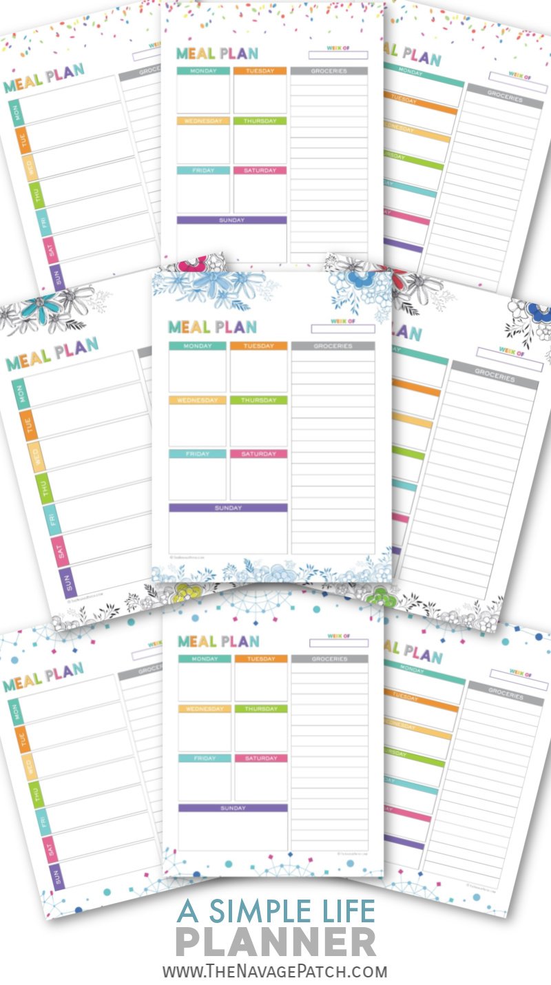 With this FREE printable Life Planner organize your daily, weekly and monthly schedule, take control of your finances, track your goals and habits, plan your meals, and keep your important information all in one binder! | Free organization printables | Free printable planner | Daily planner printables | Weekly planner printables | Free printable weekly meal planner | #TheNavagePatch #FreePrintable #LifePlanner #Calendar #Freeplanner | TheNavagePatch.com