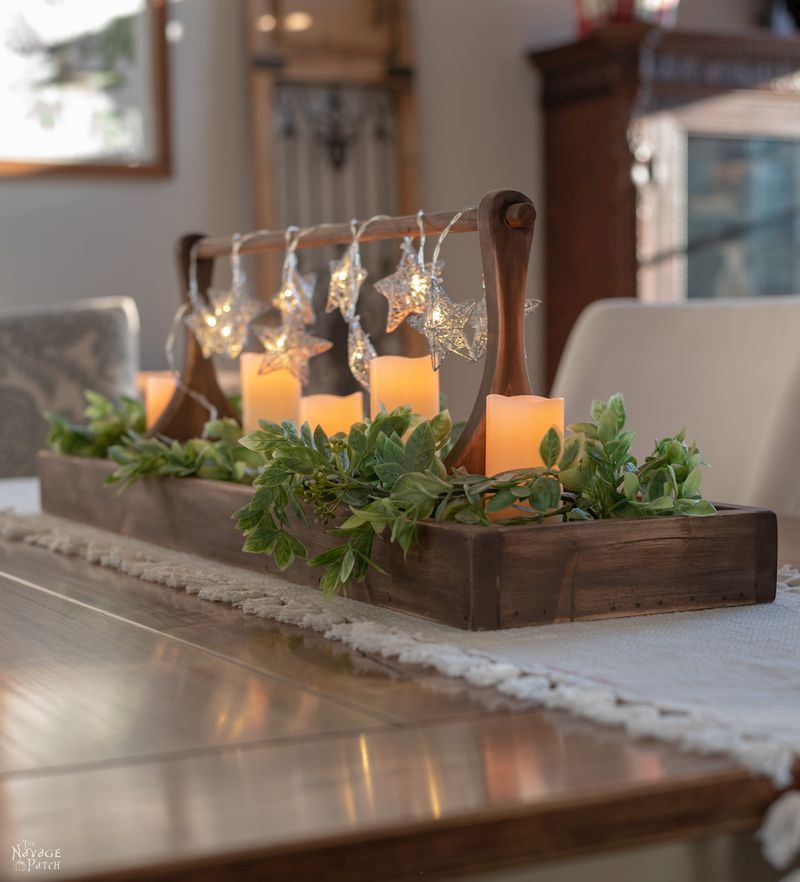 DIY Centerpiece Tray with free plans | How to build a large farmhouse tray | Step-by-step tutorial for DIY large tray | How to get weathered wood look | How to create a centerpiece in less than 5 minutes | Free woodworking plans | Free plans for a large farmhouse tray | #TheNavagePatch #DIY #easydiy #homedecor #DIYfurniture #HowTo #farmhouse #FreePlans #FreePrintable | TheNavagePatch.com