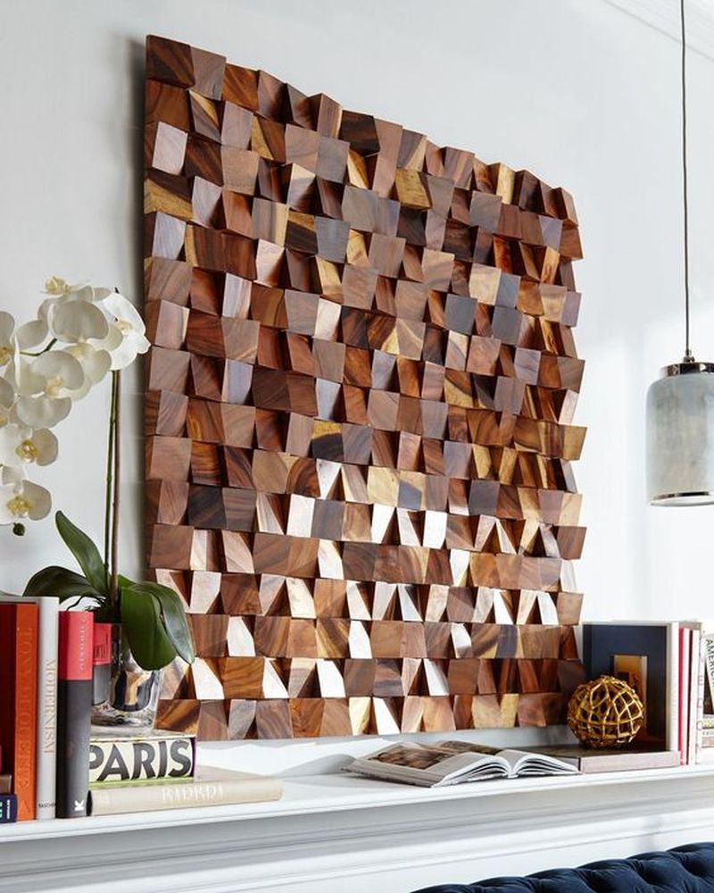 Scrap Wood Project: Beautiful Scrap Wood Wall Feature