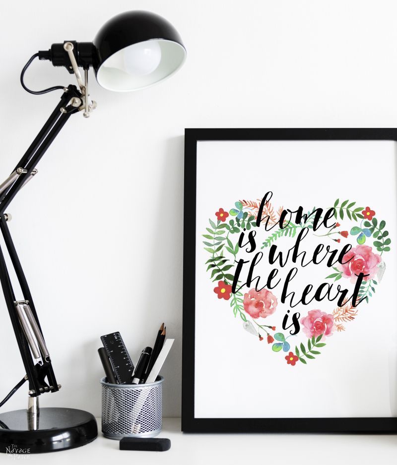 Free Printable Home is where your heart is