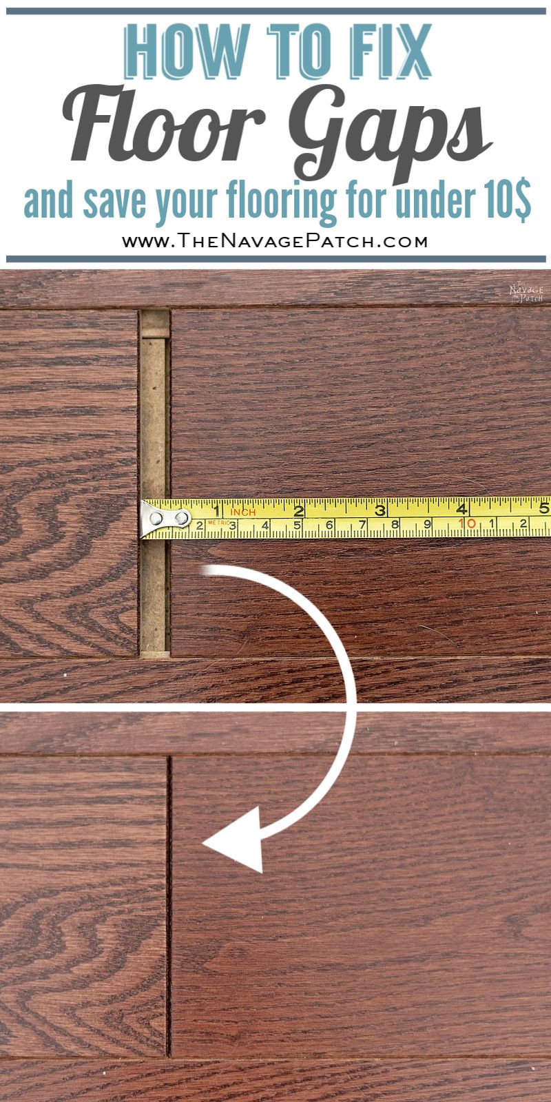 How to fix floating floor gaps pin image