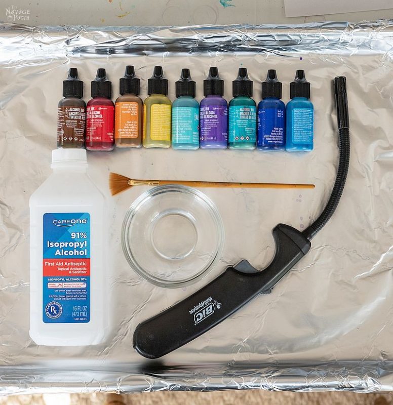 DIY Fired Alcohol Ink Art - The Navage Patch
