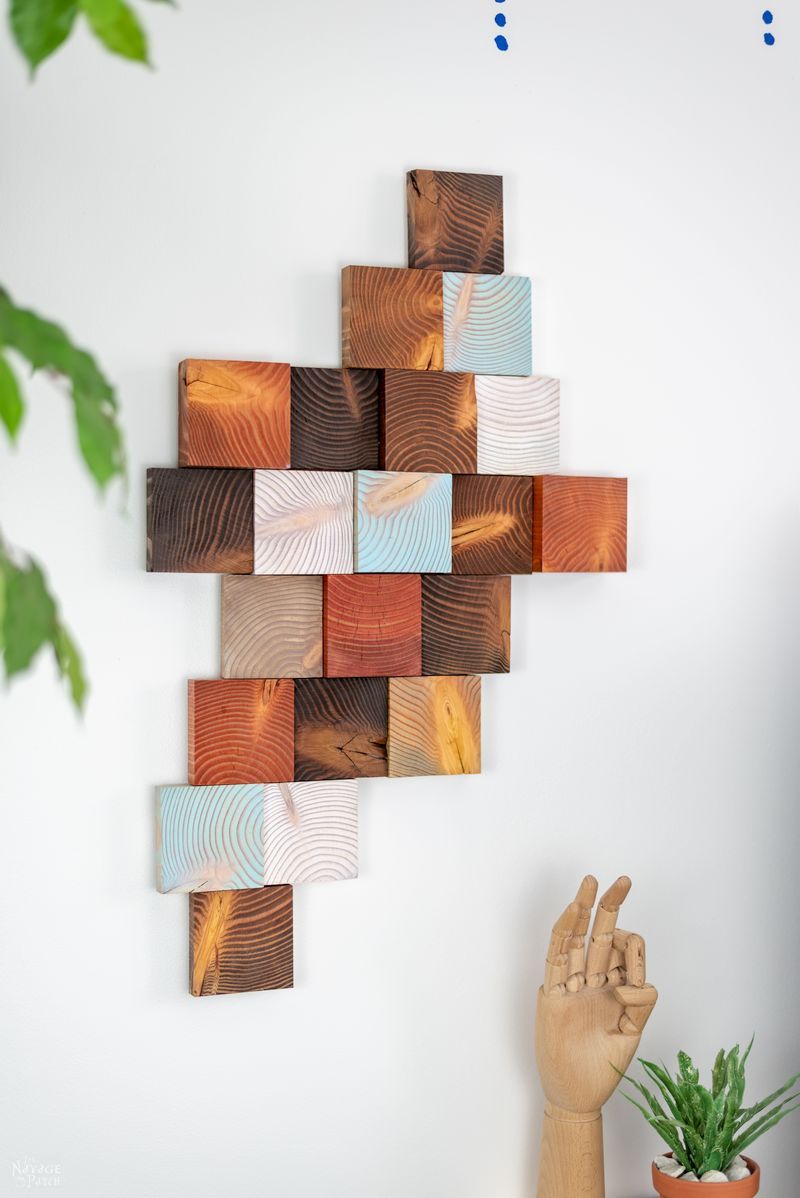 Make these DIY Wood Squares for Wall Decor