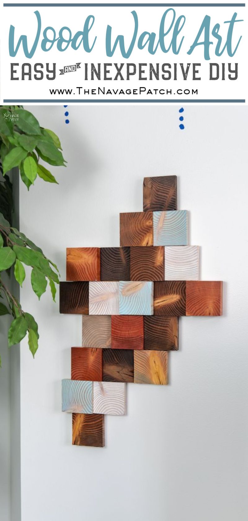 DIY wood wall art pin image