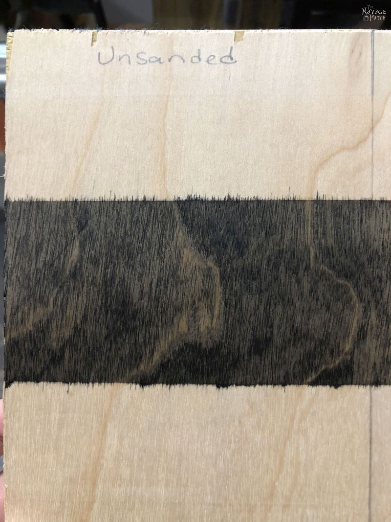 plywood with black stain