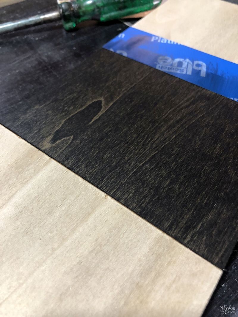 clean stain line on plywood