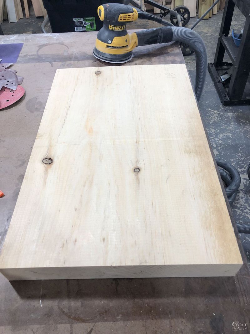large piece of pine on a table