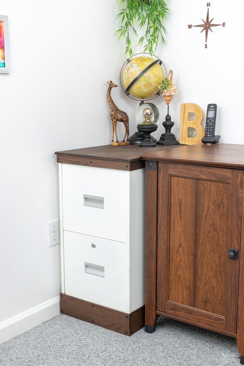 metal filing cabinet makeover