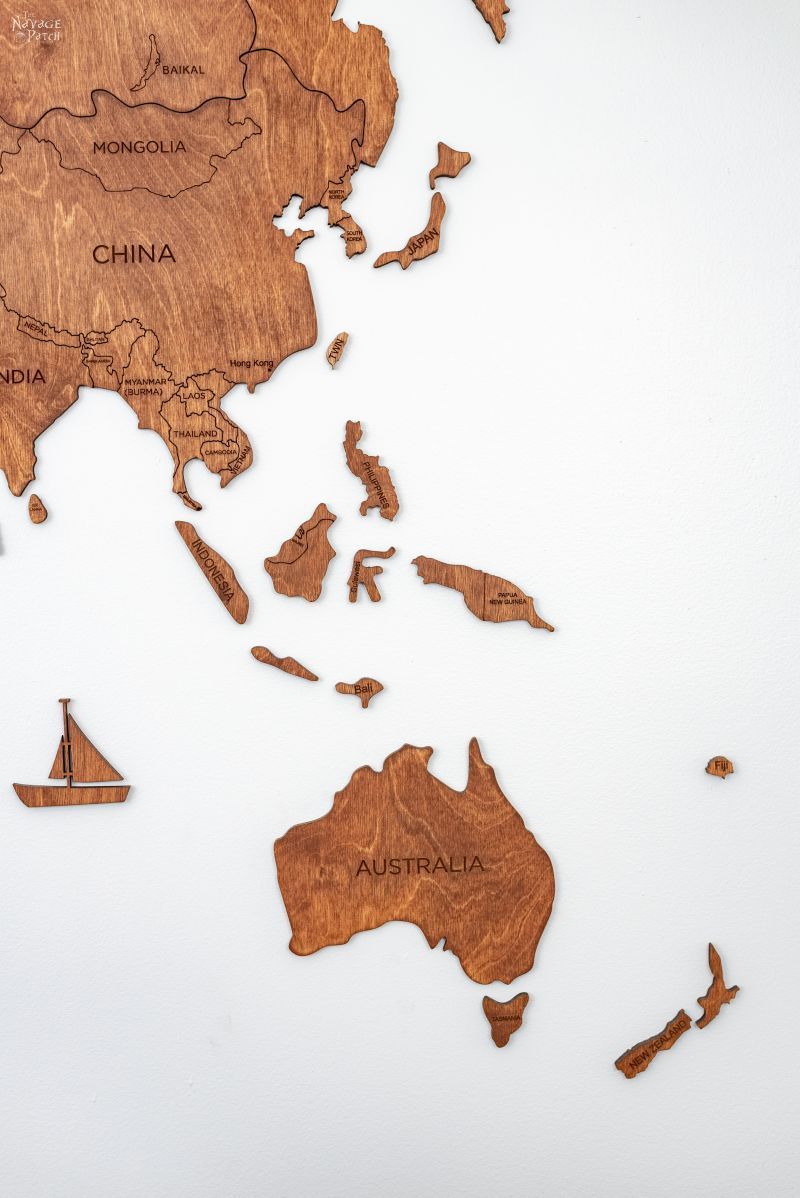 Wooden World Map Wall Art and Free Printable Vintage Maps