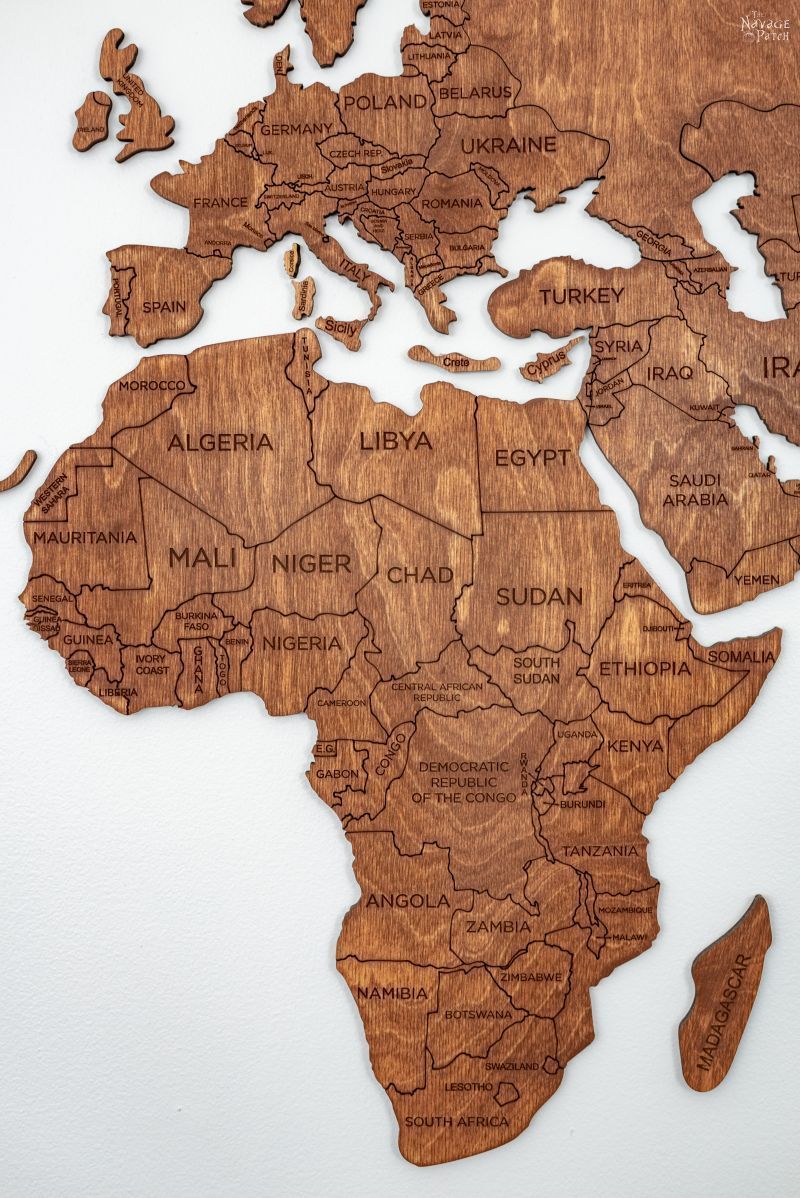 Wooden World Map Wall Art and Free Printable Vintage Maps